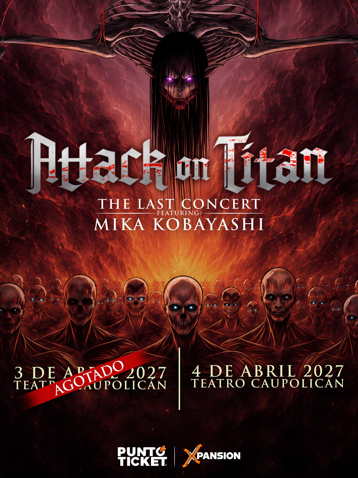 Attack on Titan - The Last Concert agenda segundo show en el Caupolicán
